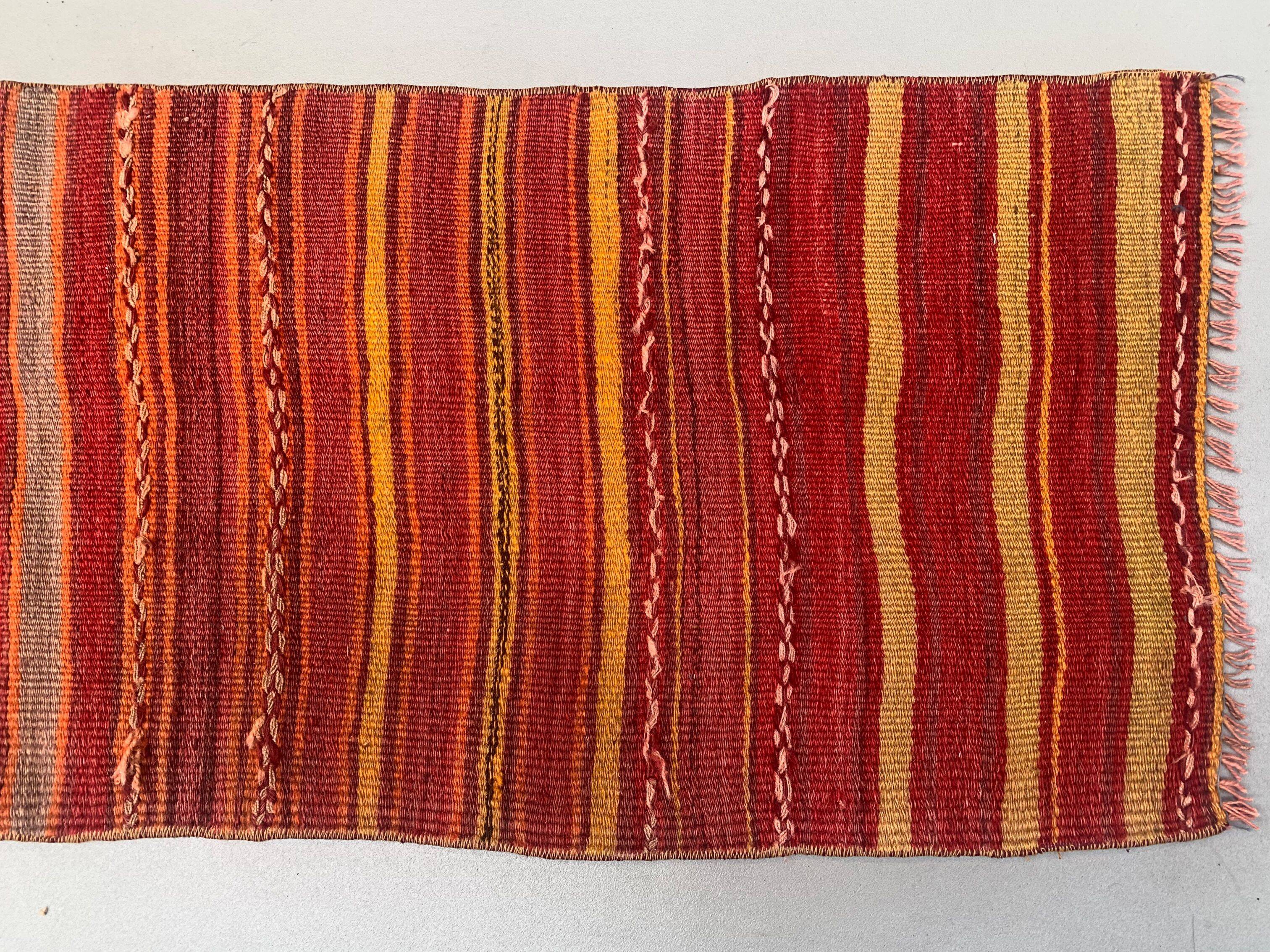 Old Turkish narrow Kilim Runner 320x53 cm shabby chic, vintage kelim