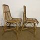 Paire de chaises en rotin & bambou