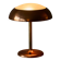 Art Deco table lamp in patinated copper, brass, and satin glass from the 1950s.