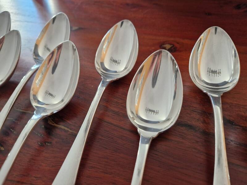 Christofle - Set of 12 Japan pattern silver-plated table spoons