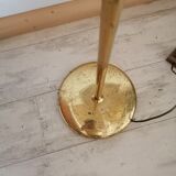 Brass floor lamp column adjustable e-reader art deco style
