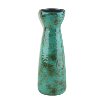 Speckled green vase West germany