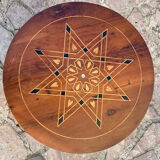 Old inlaid pedestal table