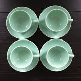 Lot 4 tasses vert amande