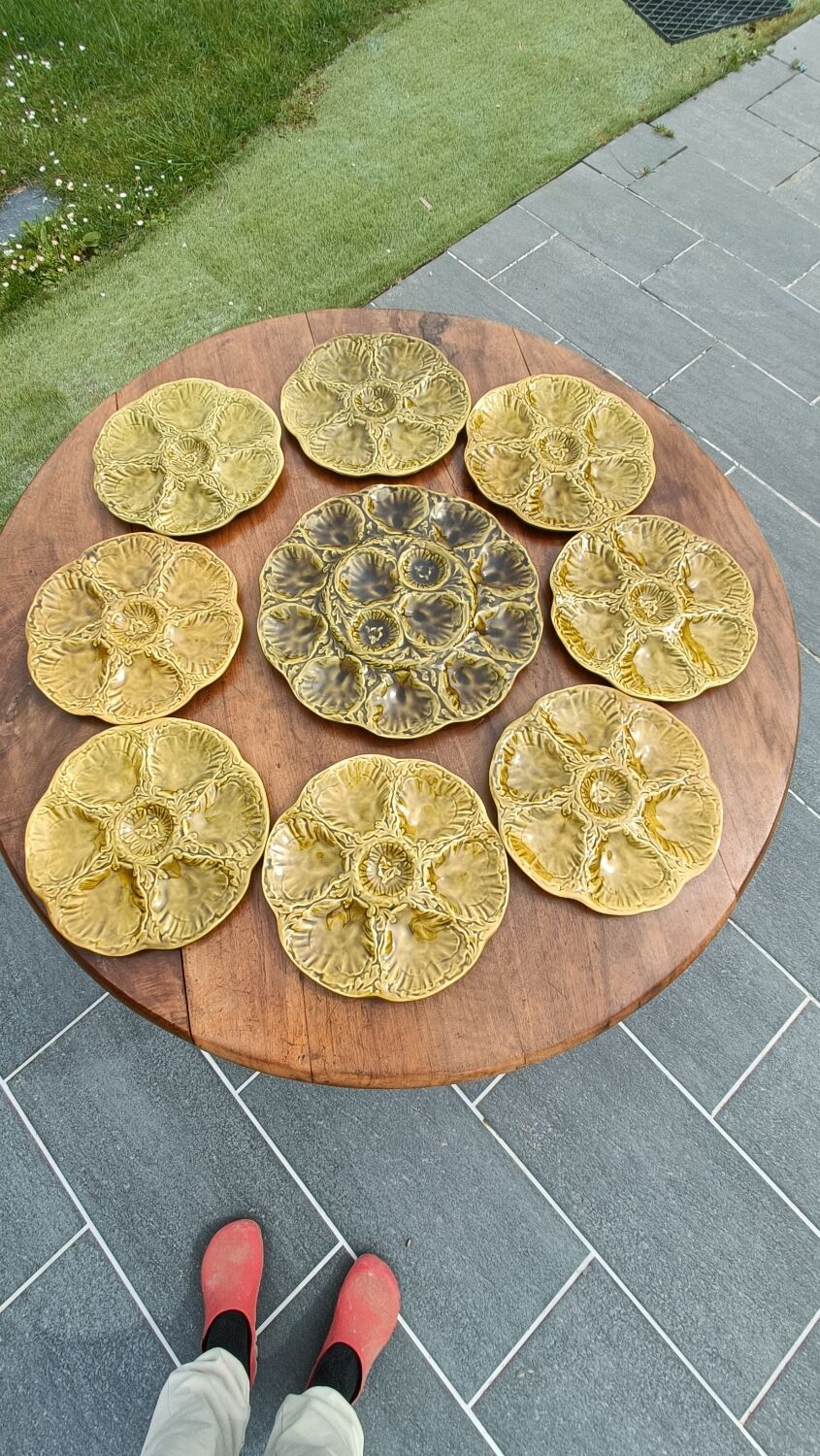 Vintage oyster service Gien – ceramic