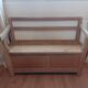 Bench, solid raw oak trunk