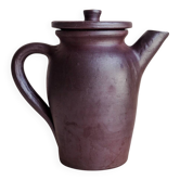 Brown ceramic artisan coffee maker