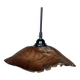 Small pendant light in corrugated teak leaf (Small D:30 H:20)