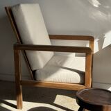 Small oval Art Deco mirror in brown and gold 33x54.