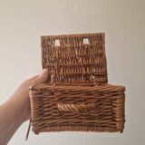Handmade wicker basket, 1950s
