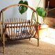 Wicker / rattan vintage magazine holder