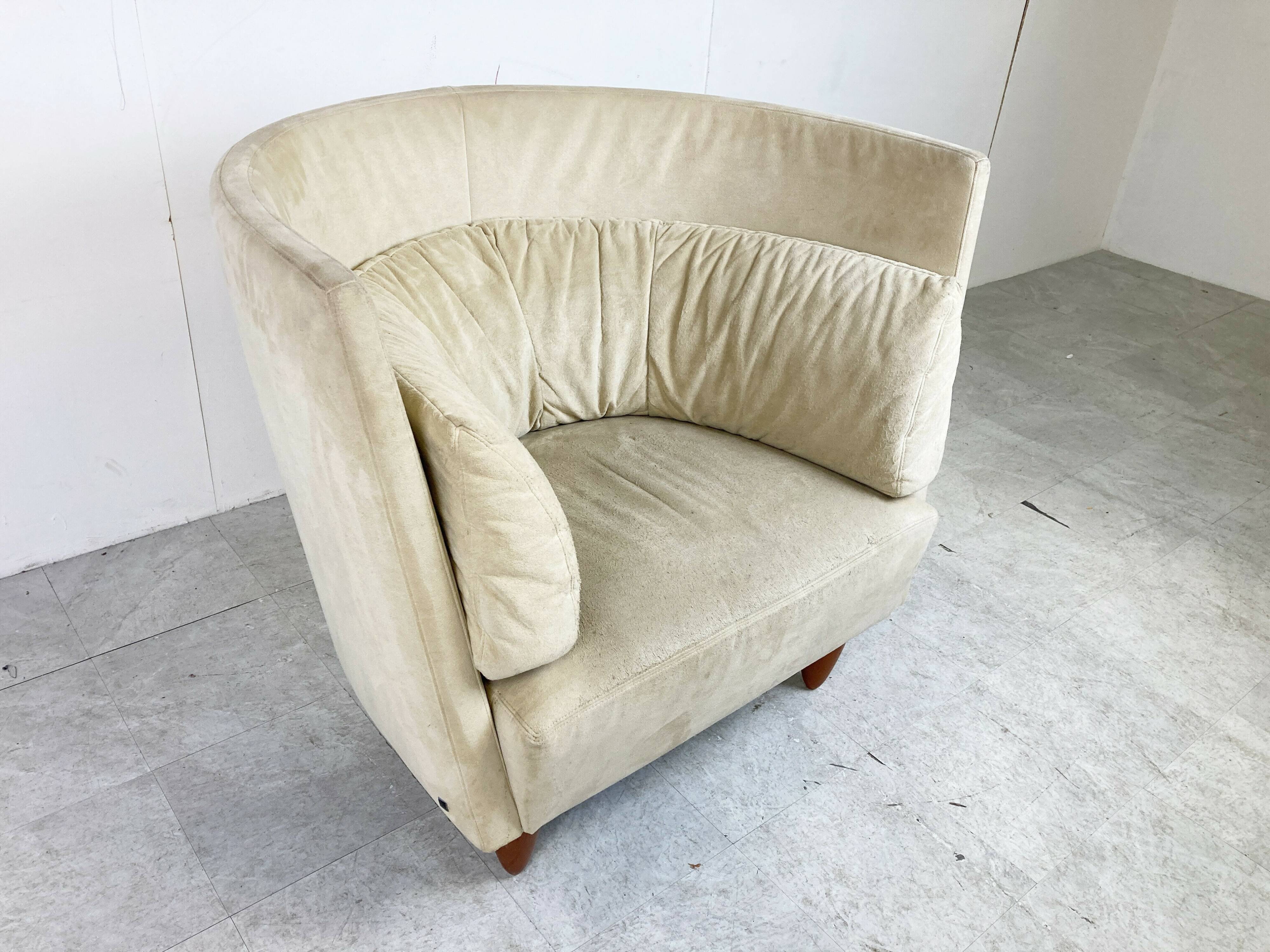 Fauteuil vintage à dossier haut par Ligne Roset, années 1990.