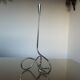 Scandinavian candlestick in chrome metal 1970