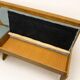 Ensemble vintage de coin repas en chêne — banquette, table extensible et 2 chaises
