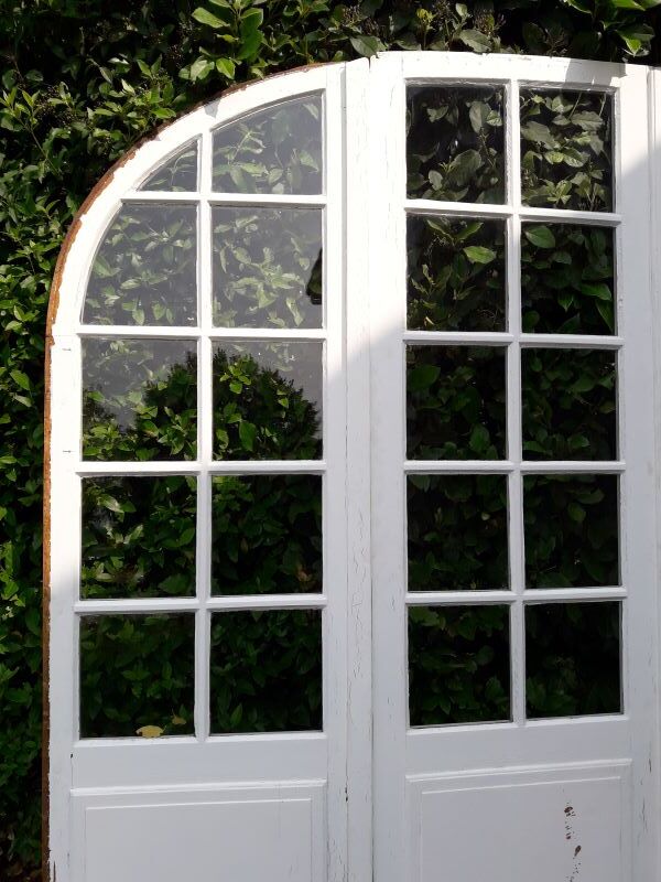 Oak arched bay window door H219xW267,5 small tiles