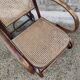 Fauteuil rocking-chair cannage et bois courbé