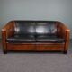 2.5-seater art deco style sofa in sheepskin