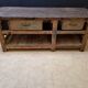 Large solid wooden carpenter's workbench