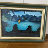 Landscape of Hanong Bay Vietnam signed