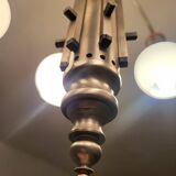 Space Age chrome and globe pendant light, Italy, 1960-70