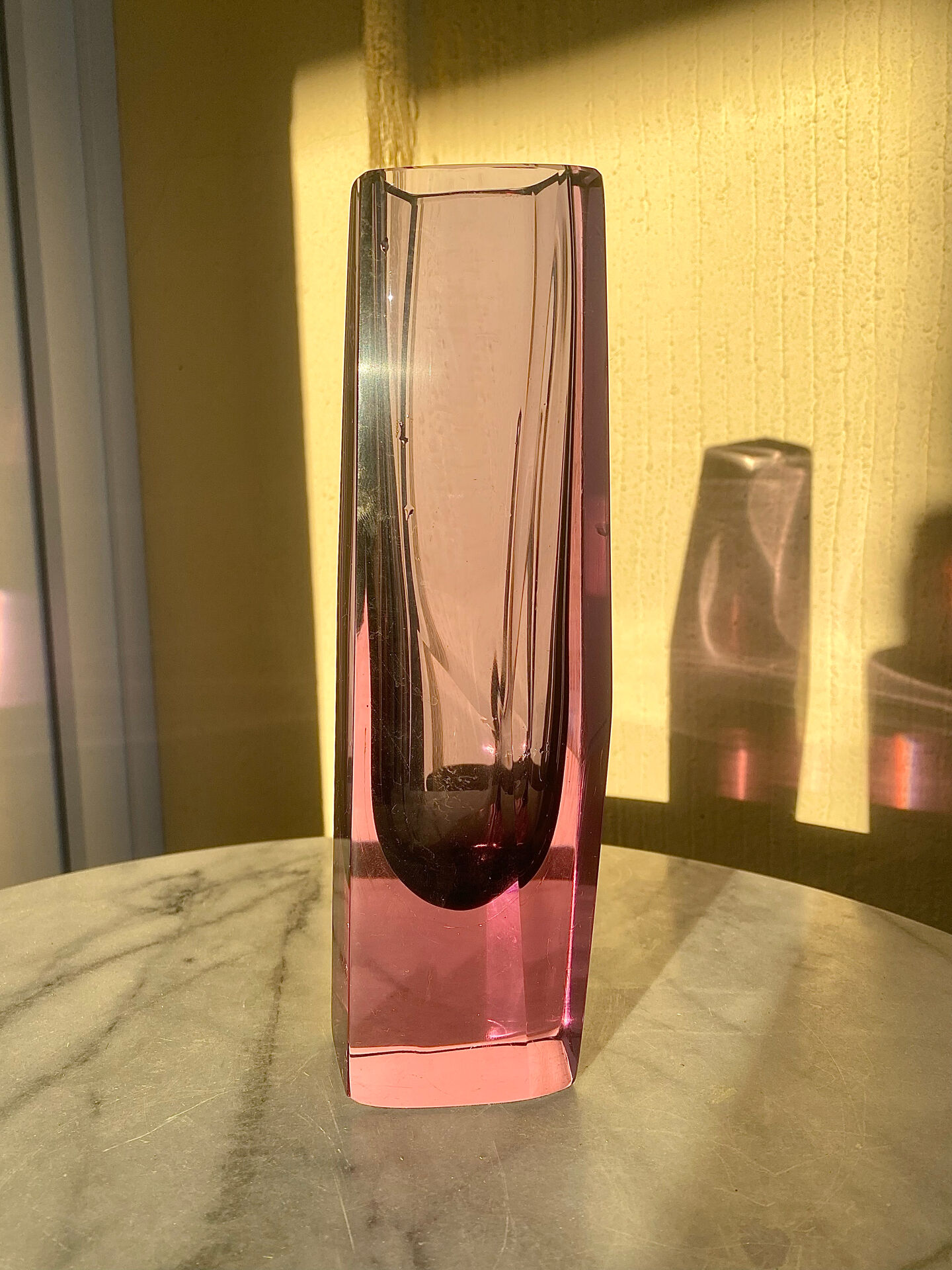 Grand vase murano sommerso 60s verre violine