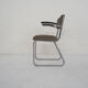 Gispen dining chair with tubular frame, model 212, The Netherlands 1950's