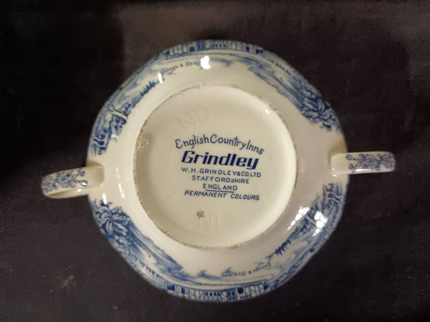 Set of 4 English "Grindley Stafffordshire" stock bowls