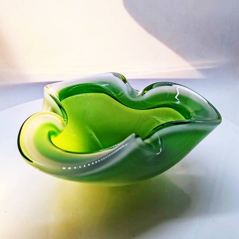 1960s Big Ashtray or Catch-all in Murano Glass by Flavio Poli for Seguso.