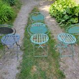 Wrought iron folding garden chairs