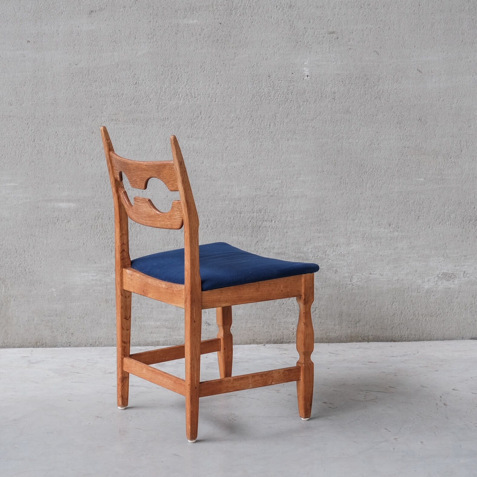 6 oak mid-century dining chairs