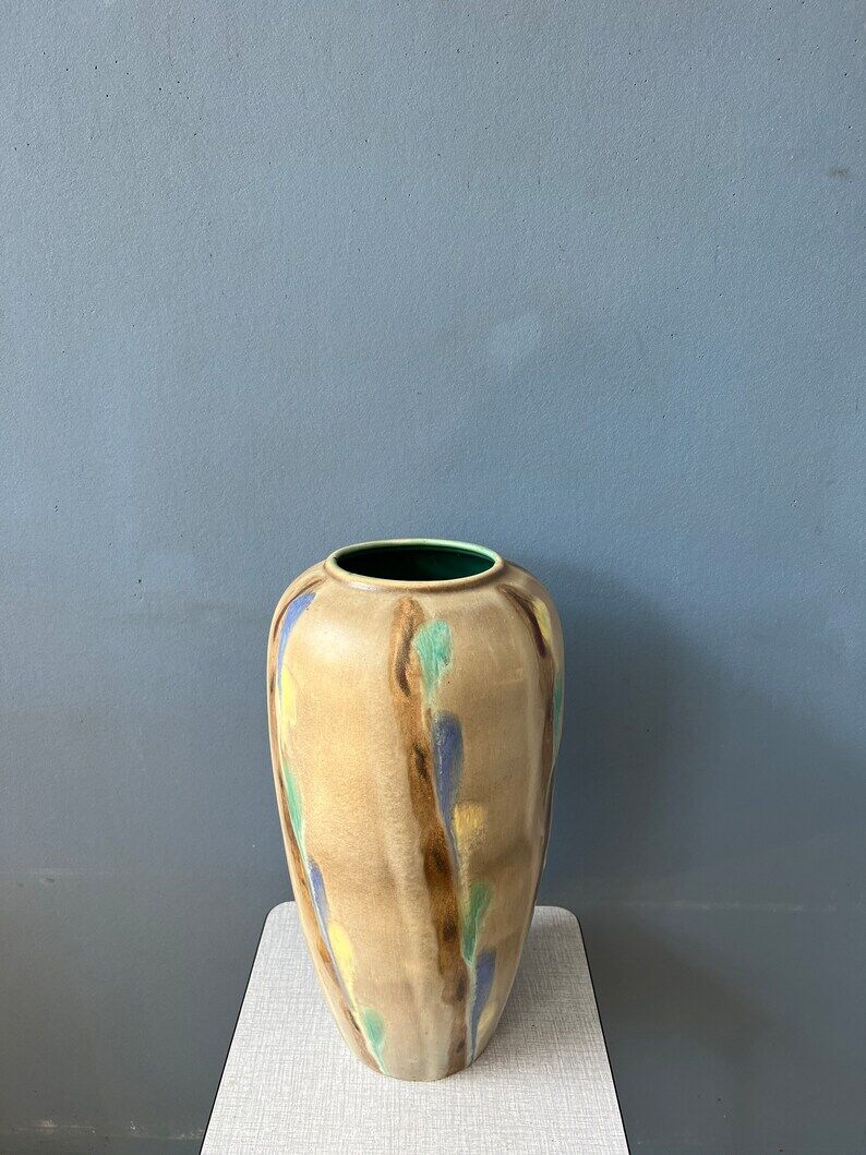 Colored ceramic vase