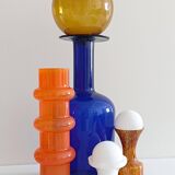 Scandinavian Modern Hooped Glass Vase by Aseda, Sweden 1960s