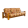 Solid elm sofa by Maison Regain from the 1970s.