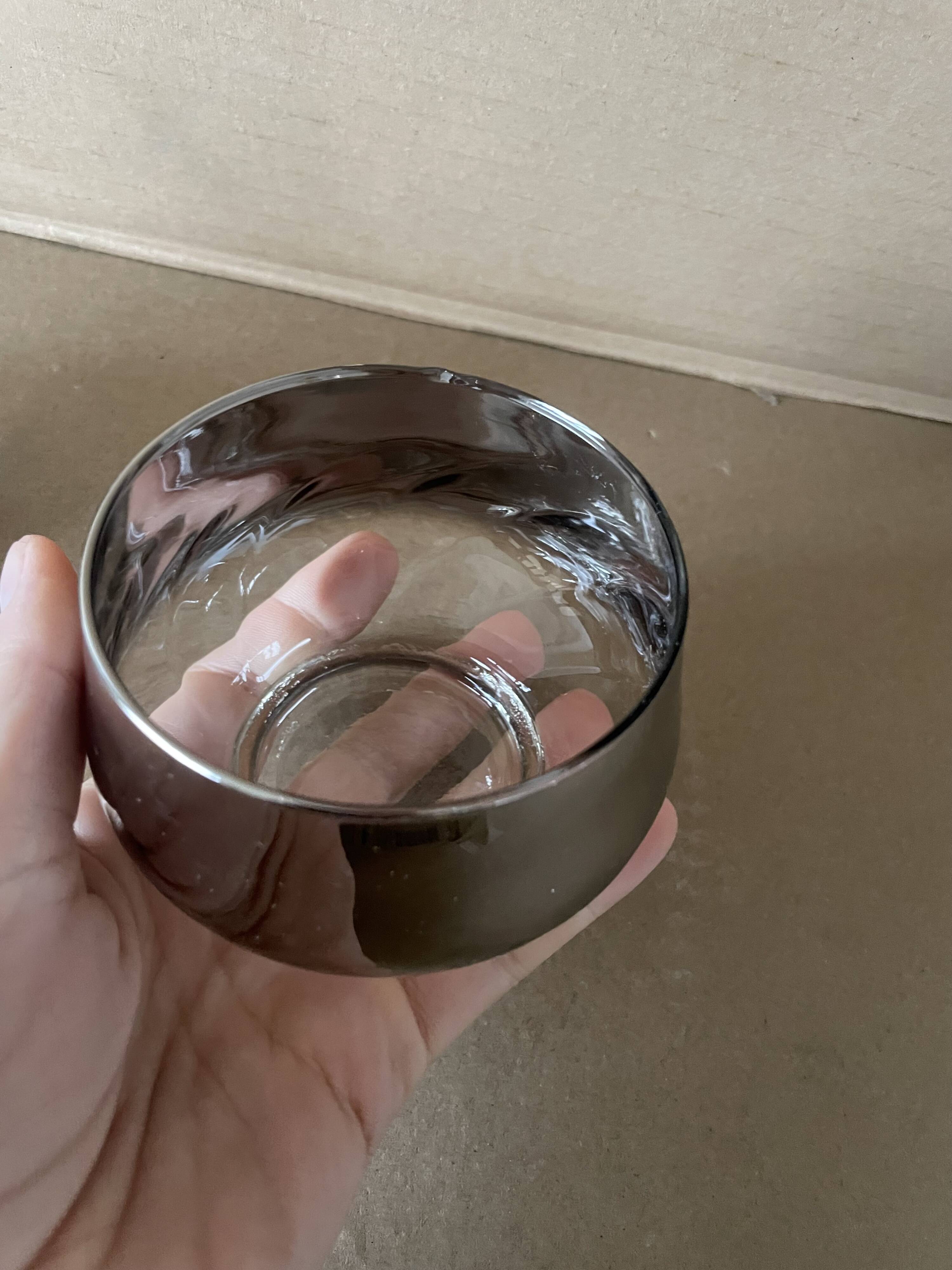 Bonbonnière en verre mercurisé