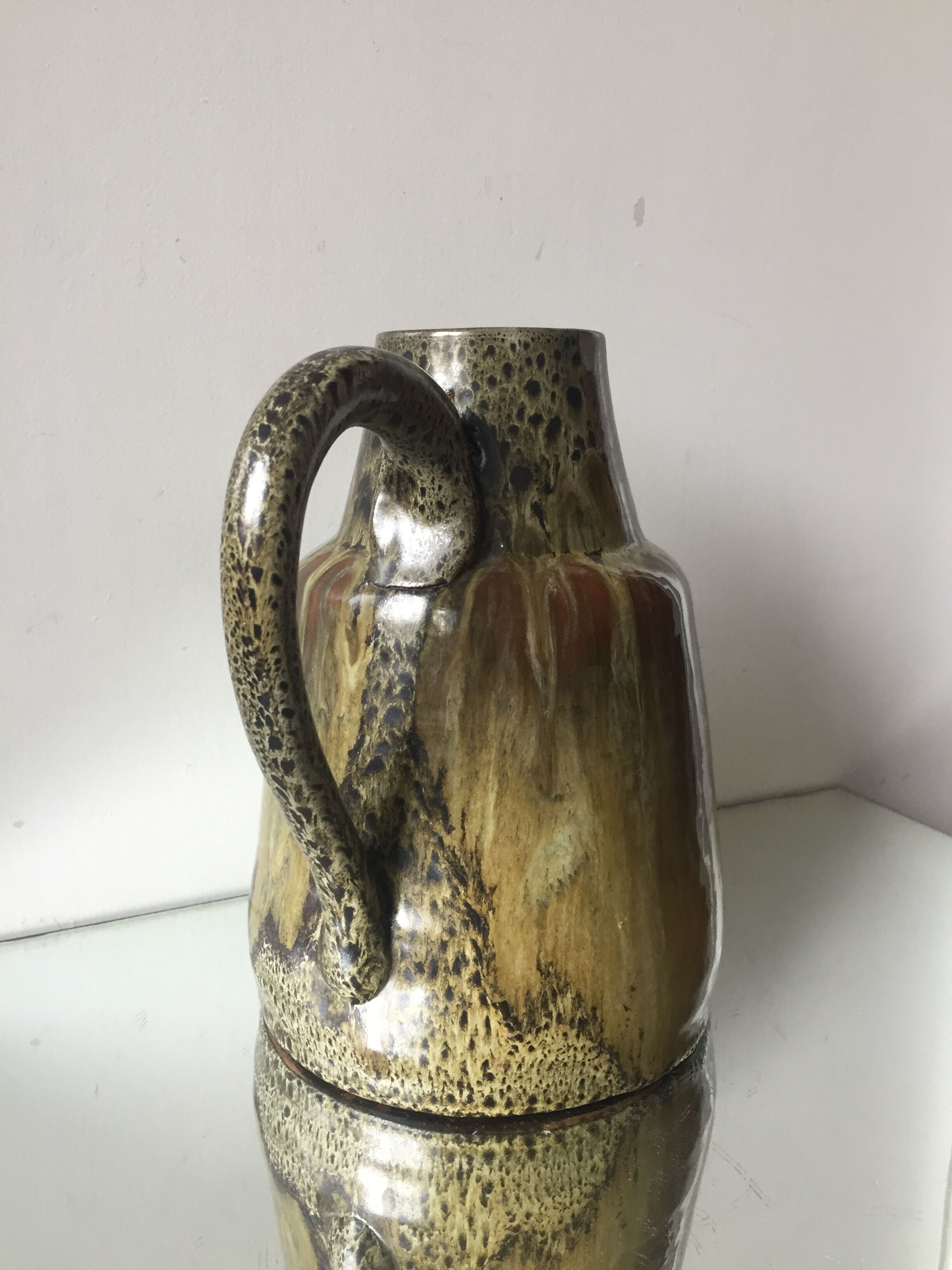 Stoneware Vase Pitcher Vintage Signed Danish