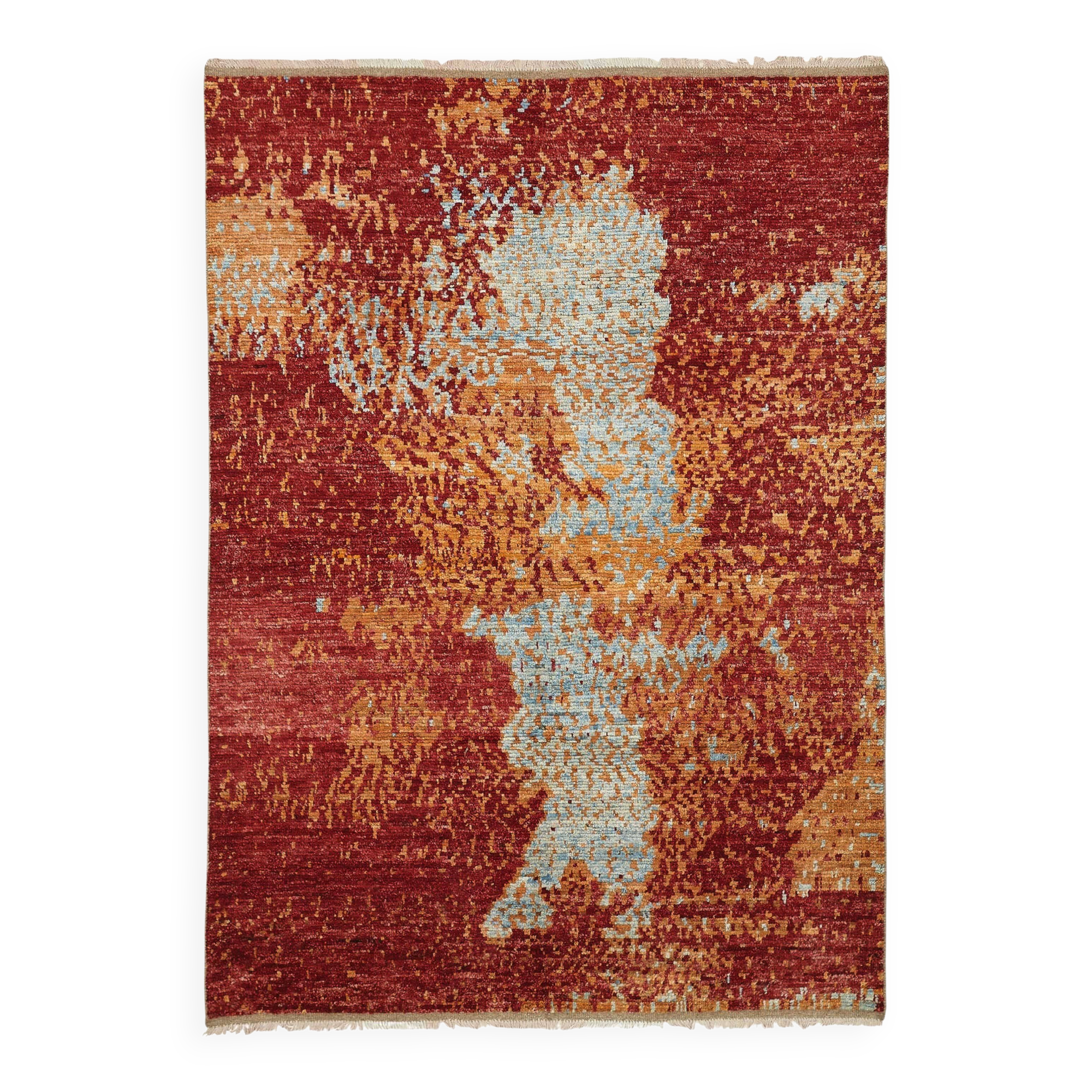 Handmade Tribal Decorative 168 cm x 236 cm Red Wool Carpet