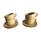 4 sandstone cups