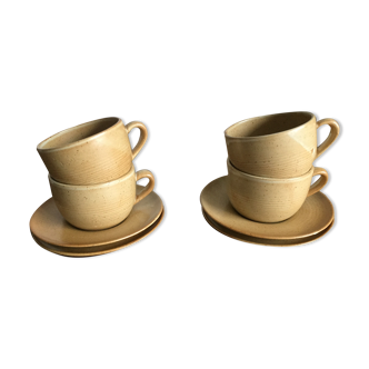 4 sandstone cups
