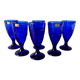 6 vintage LUMINARC France cobalt blue ice cream cups, "gourmet" model