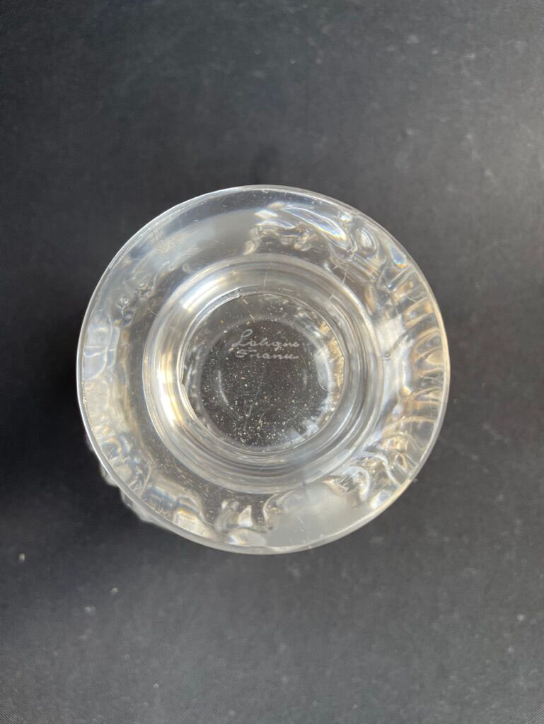 Vase signed Lalique France Saint Cloud model