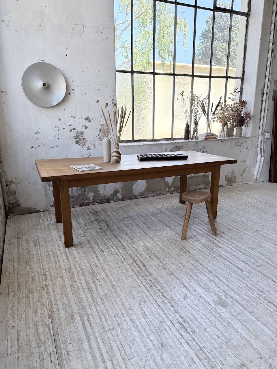 Oak farmhouse table 213-283cm with extension