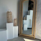 Rattan foot mirror with braces H:2m