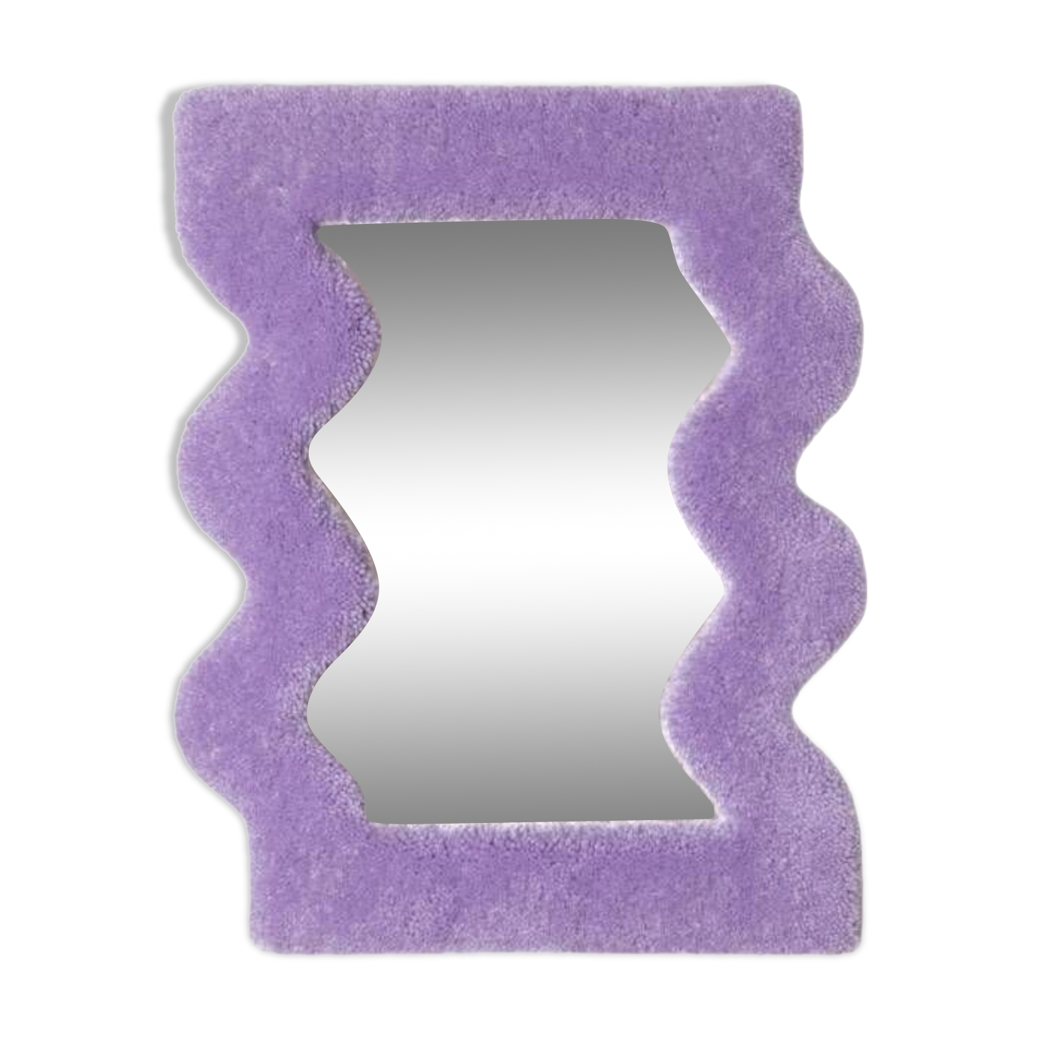 Small lilac wavy mirror