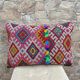 Vintage Berber kilim cushion cover: Moroccan wool cushion