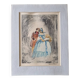 Georges Villa (1883-1965) - Colour lithograph - Gallant scene 1930