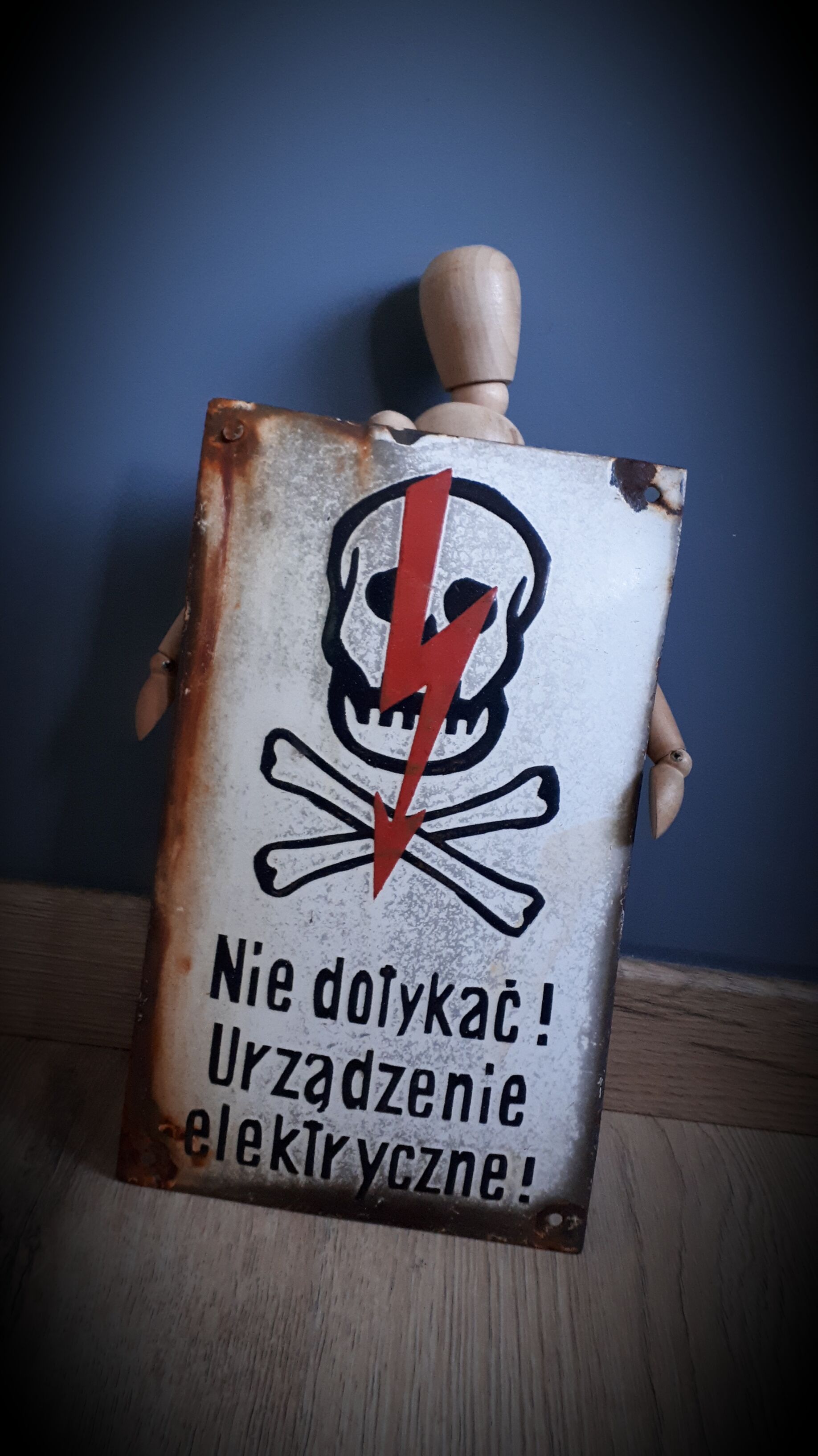 Enameled plate skull 1