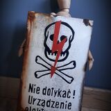 Enameled plate skull 1