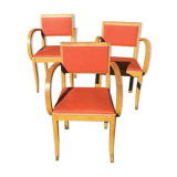 Trio of bridge armchairs Rockabilly 1950