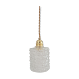 Chiseled glass hand lamp