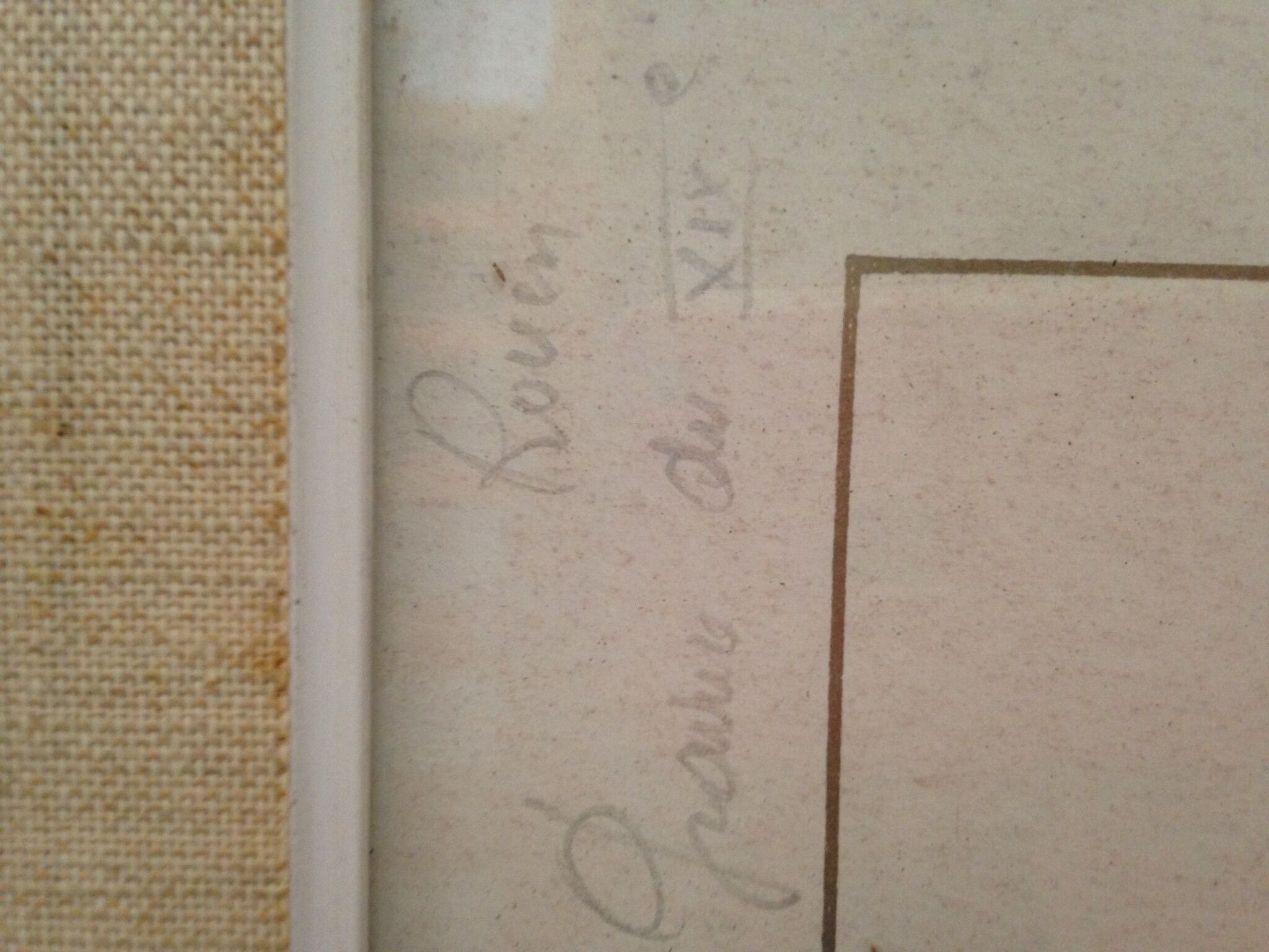 Engraving Rouen, Place de L'horloge